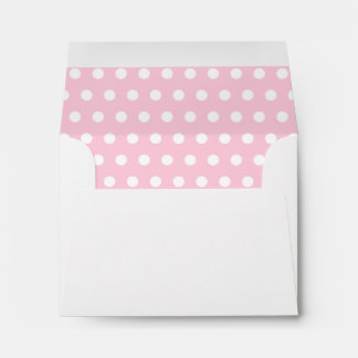 Pink and White Polka Dot Pattern. Spotty. Envelopes