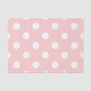 Pink and White Polka Dot Pattern Tissue Paper