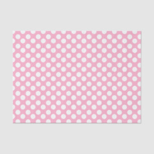 Pink and White Polka Dot Tissue Paper