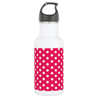 Pink And White Polka Dots 532 Ml Water Bottle