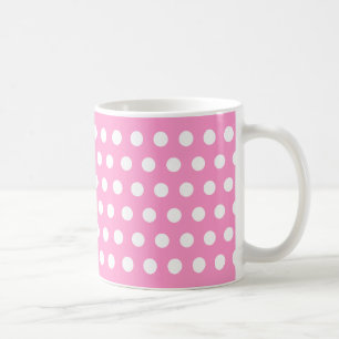 Pink and White Polka Dots Coffee Mug