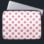 Pink and white polka dots laptop sleeve<br><div class="desc">Pink and white polka dots</div>