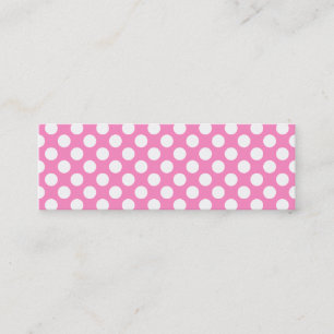 Pink and White Polka Dots Mini Business Card