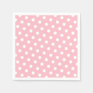 Pink and White Polka Dots Napkin