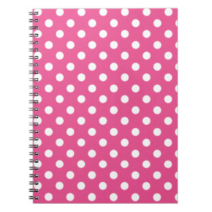 Pink and White Polka Dots Notebook
