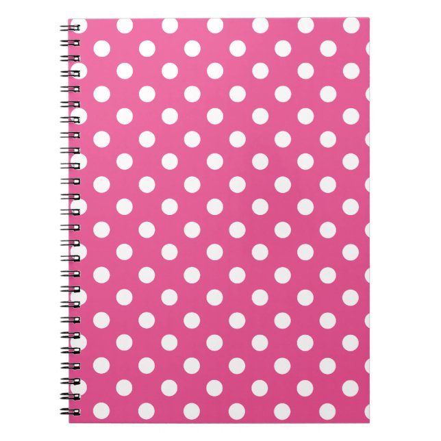 Pink and White Polka Dots Notebook (Front)
