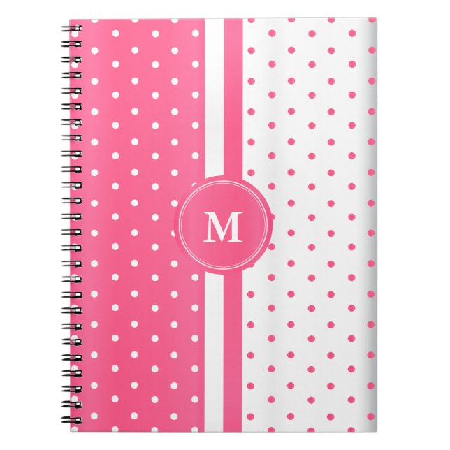 Pink and White Polka Dots Notebook (Front)