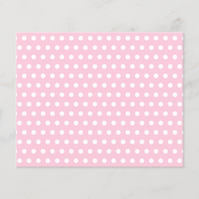 Pink and White Polka Dots Pattern. (Front)