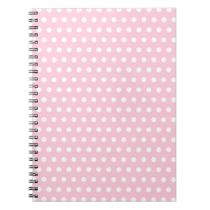 Pink and White Polka Dots Pattern. Notebook