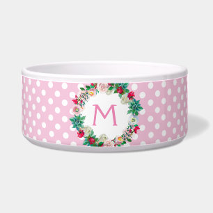 Pink and White Polka Dots with Monogram Pet