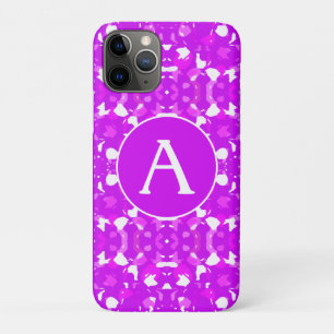 Pink and White Pretty Symmetrical Markings Letter  iPhone 11 Pro Case