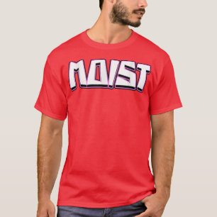 PINK AND WHITE RETRO MOIST T-Shirt