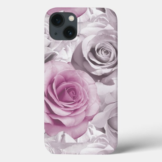 Pink and White Rose iPad Retina Case (Back)