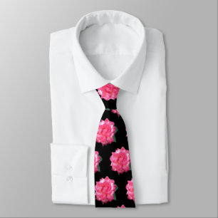 PINK AND WHITE ROSE TIE
