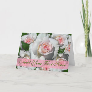 Pink and White Roses Notecards