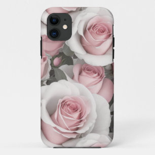 Pink and White Roses Phone Case