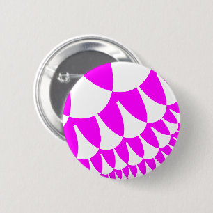 Pink and White Scales 6 Cm Round Badge