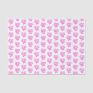 Pink and white sea coral tissue paper