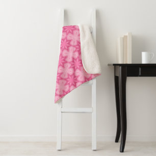 Pink And White Sherpa Blanket