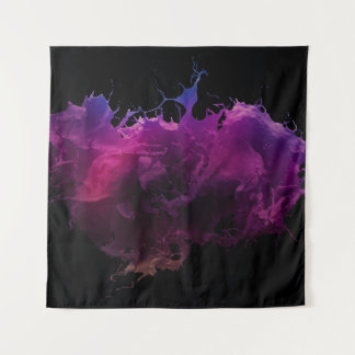 PINK AND WHITE SMOKE ILLUSTRATION TAPESTRY