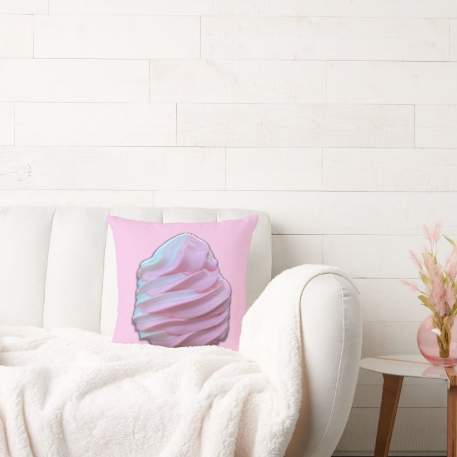 Pink and White Soft Ice Cream Cushion (Couch)