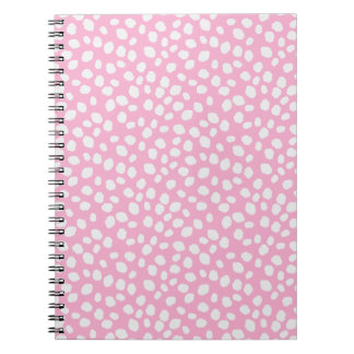 Pink and white spotty pattern notebook
