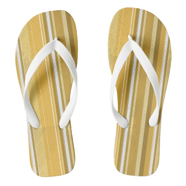 Pink and white Stripe Flip Flops (Footbed)