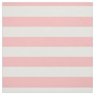 Pink and White Stripe Pattern Fabric