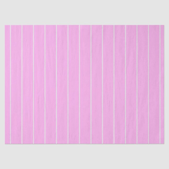 PInk and White Stripe Pattern Tissue Paper (Front)