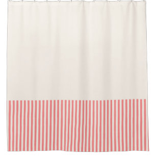 Pink and white stripe Shower Curtain