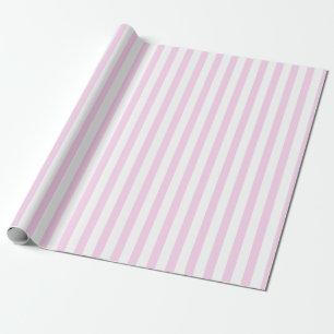 Pink and White Stripe Wrapping Paper