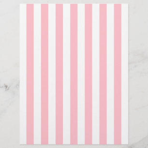 Pink and White Striped Letterhead