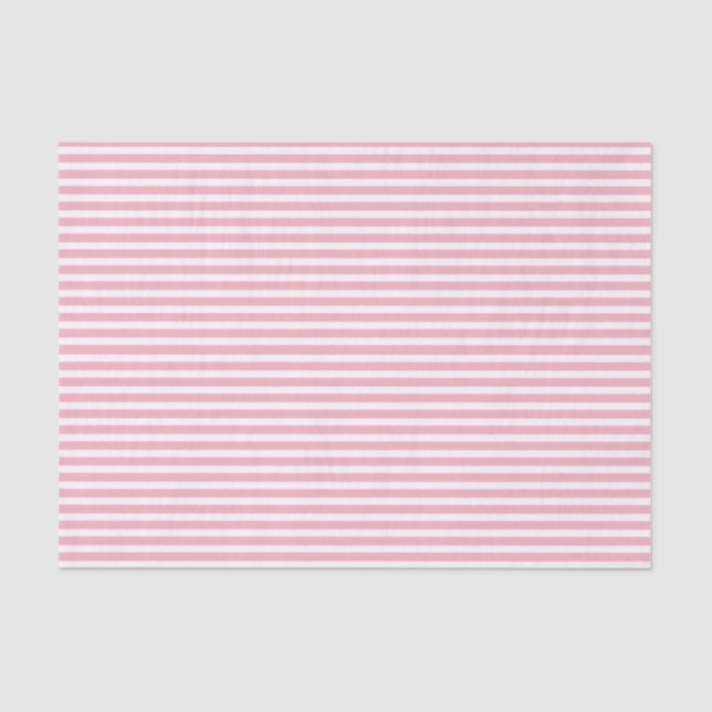 Pink and White Striped Tissue Paper (Front)