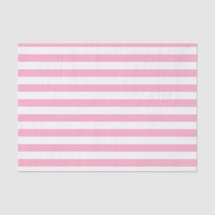 Pink and White Striped Tissue Paper