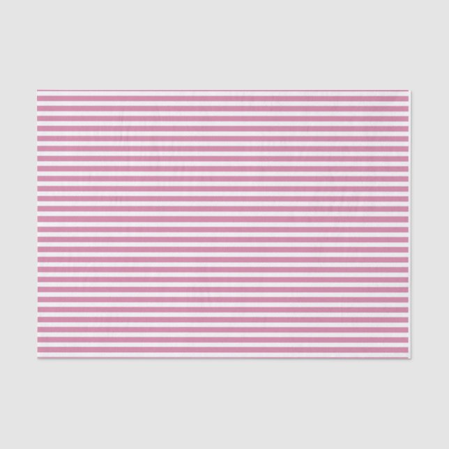 Pink and White Striped Tissue Paper (Front)
