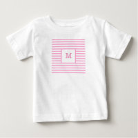 Pink and White Stripes Custom Monogram