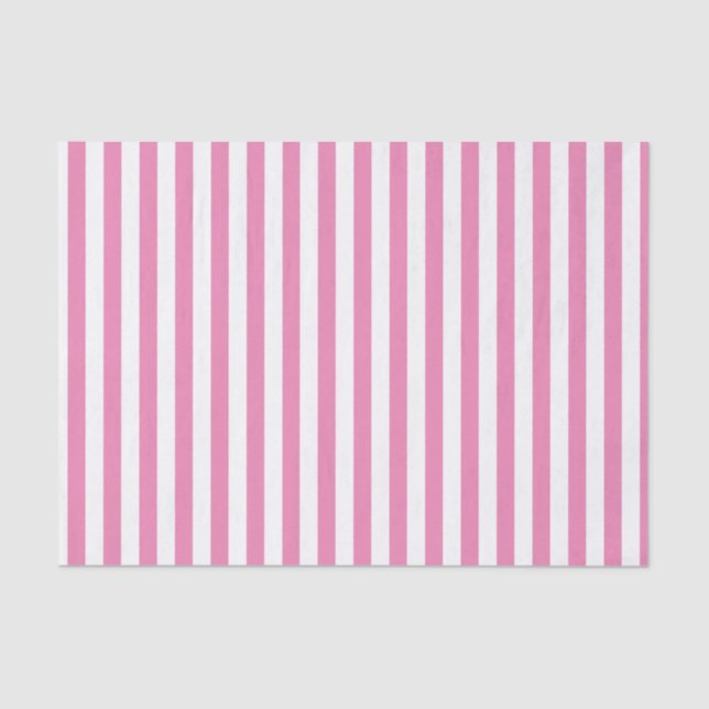 Pink and White Stripes | DIY Background Tissue Paper (Front)