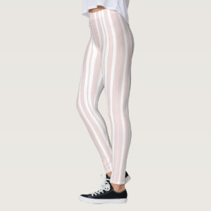 pink and white stripes leggings