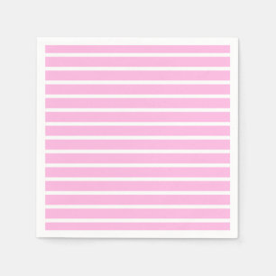 Pink and White Stripes Napkin