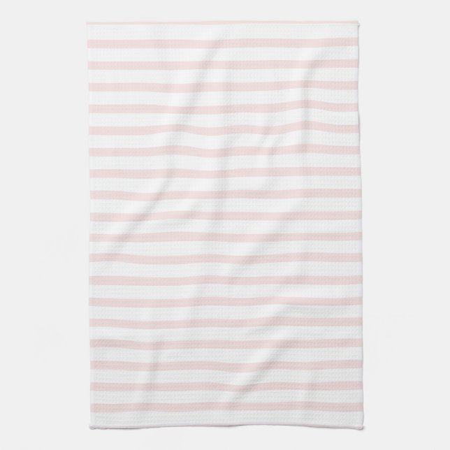 Pink and White Stripes Tea Towel (Vertical)