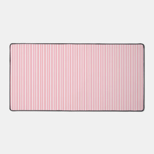 Pink And White Stripes Vintage Rose Colour Desk Mat