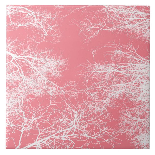 Pink and white trees tile (Front)