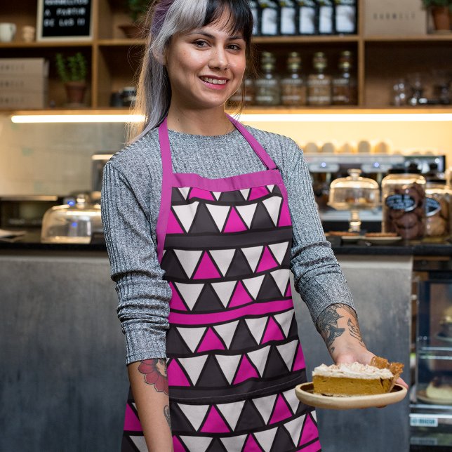 Pink And White Triangle Apron (Creator Uploaded)
