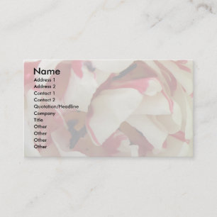 Pink and White Tulip Custom Business Card