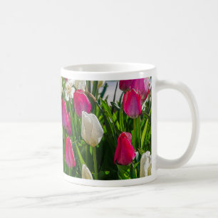 Pink And White Tulips Painterly Coffee Mug