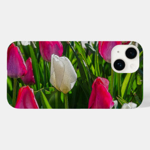 Pink And White Tulips Painterly iPhone Case