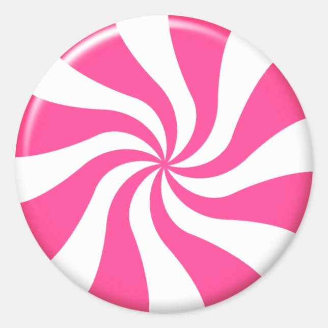 Pink And White Twist Candy Sticker (Front)