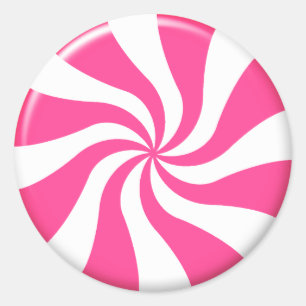 Pink And White Twist Candy Sticker