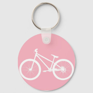 Pink and White Vintage Bicycle Keychain