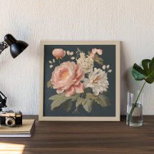 PINK AND WHITE VINTAGE FLOWERS